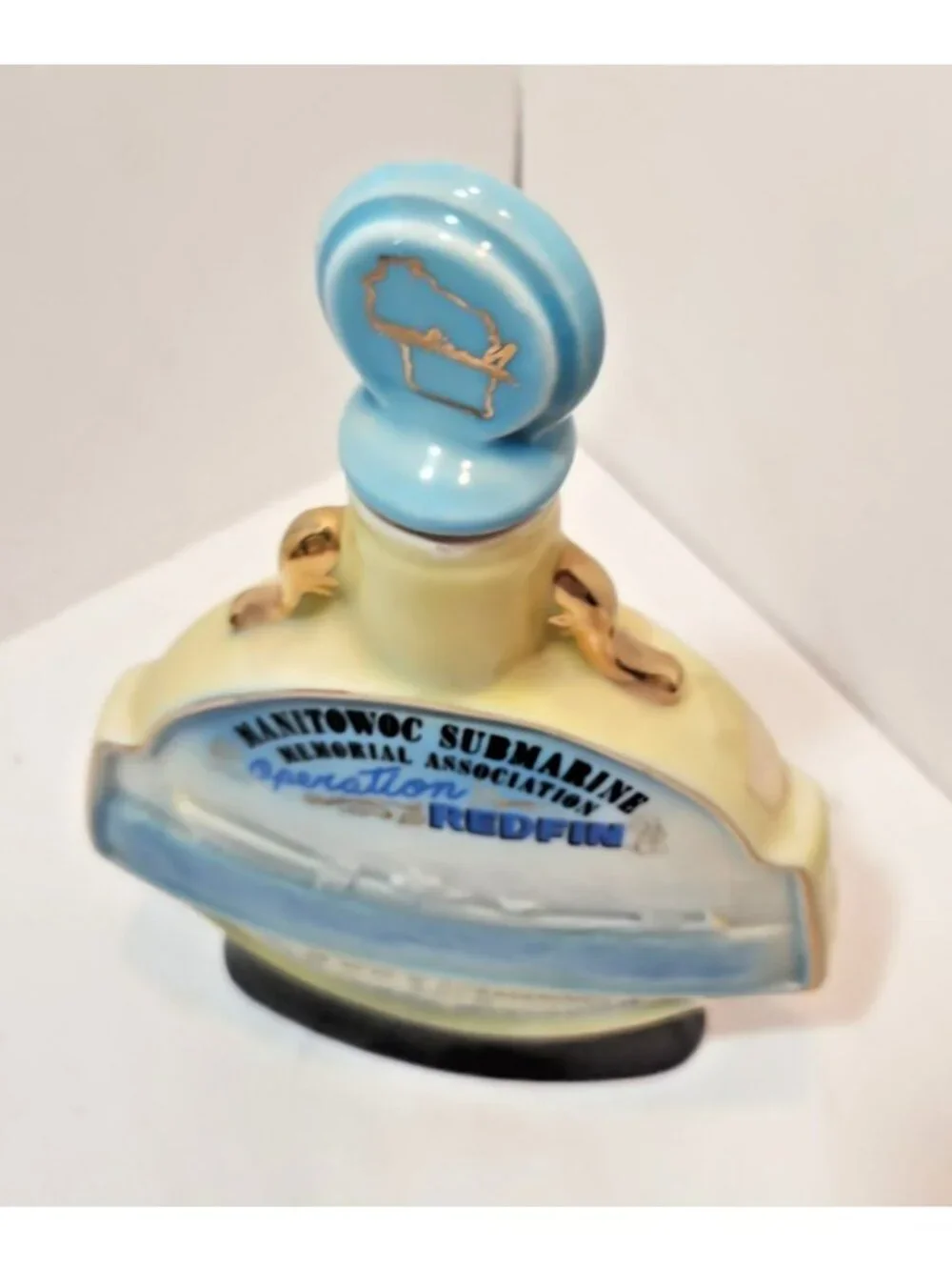 Jim Beam Manitowoc Submarine Operation Redfin Whiskey Decanter 1970 Empty